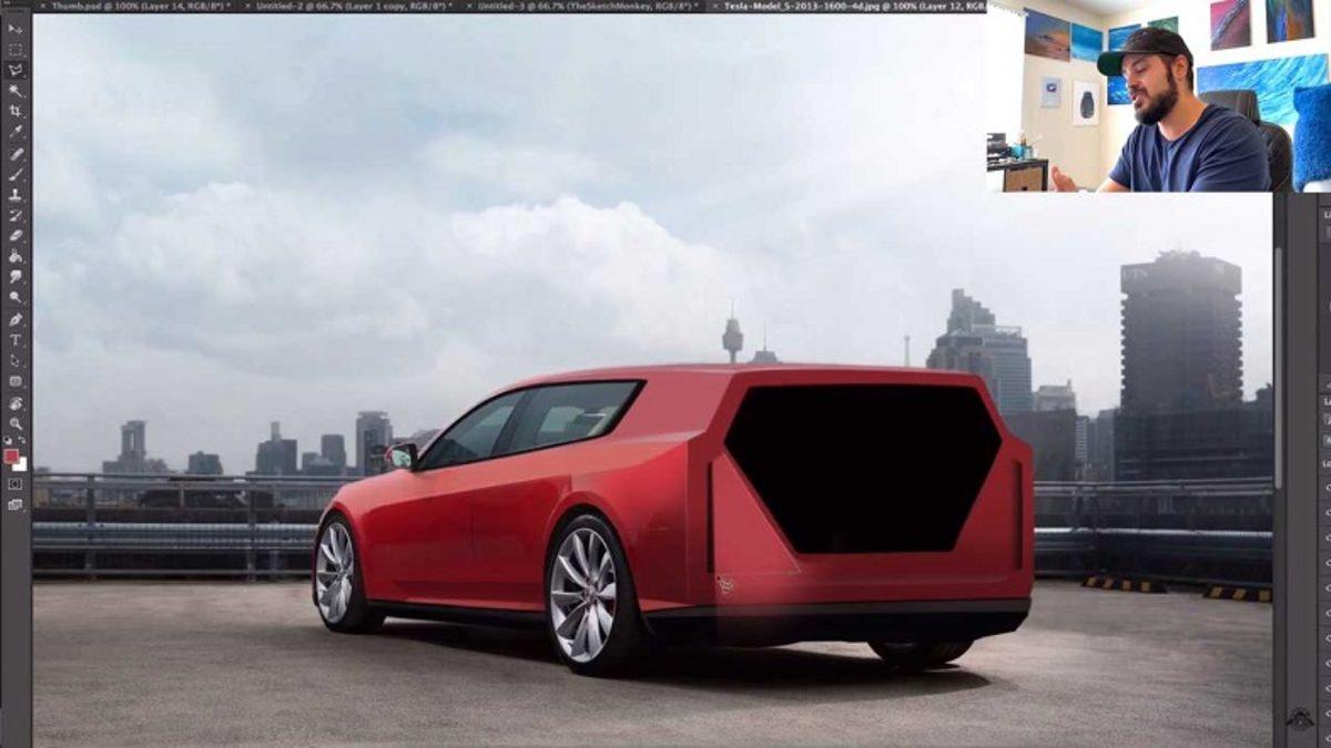 Cybertruck’tan İlham Alan Tesla Model S ’Cyberwagon’ Konsepti