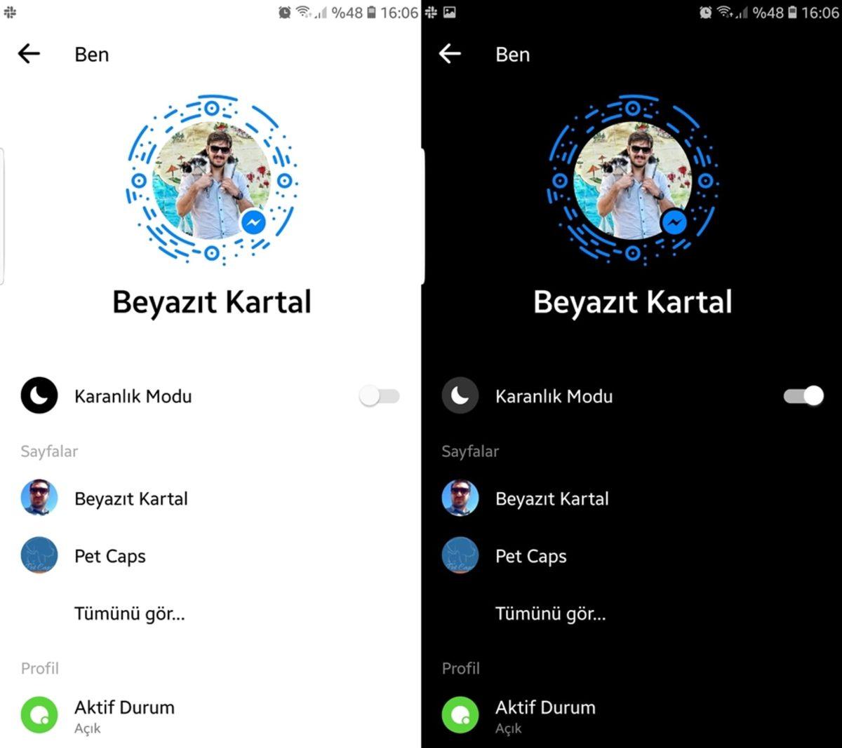 Facebook Messenger İçin Karanlık Mod Resmen Yayınlandı