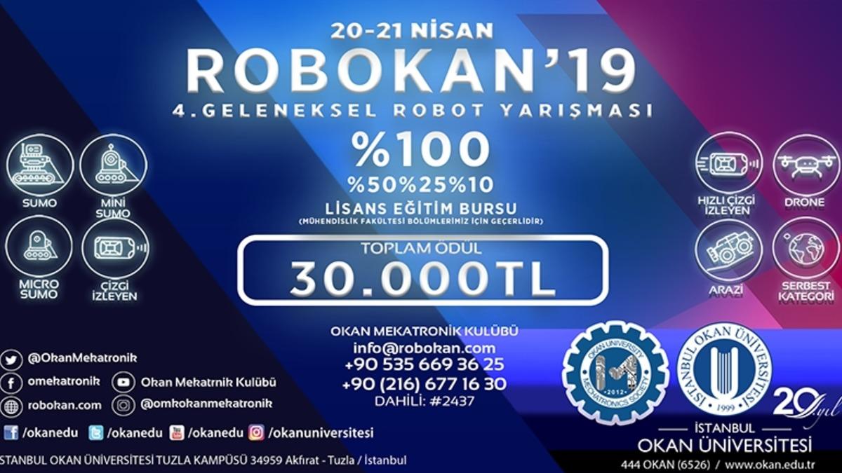ROBOKAN ’19 4. Geleneksel Robot Yarışması 20-21 Nisan Tarihinde Başlıyor