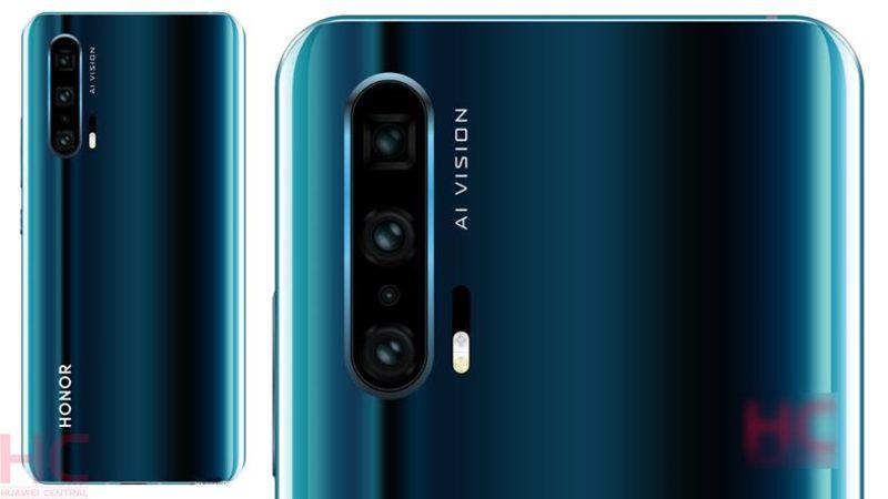 Honor 20 Pro’nun Ortaya Çıkan Görüntüleri, 4 Arka Kamerayı Doğruluyor