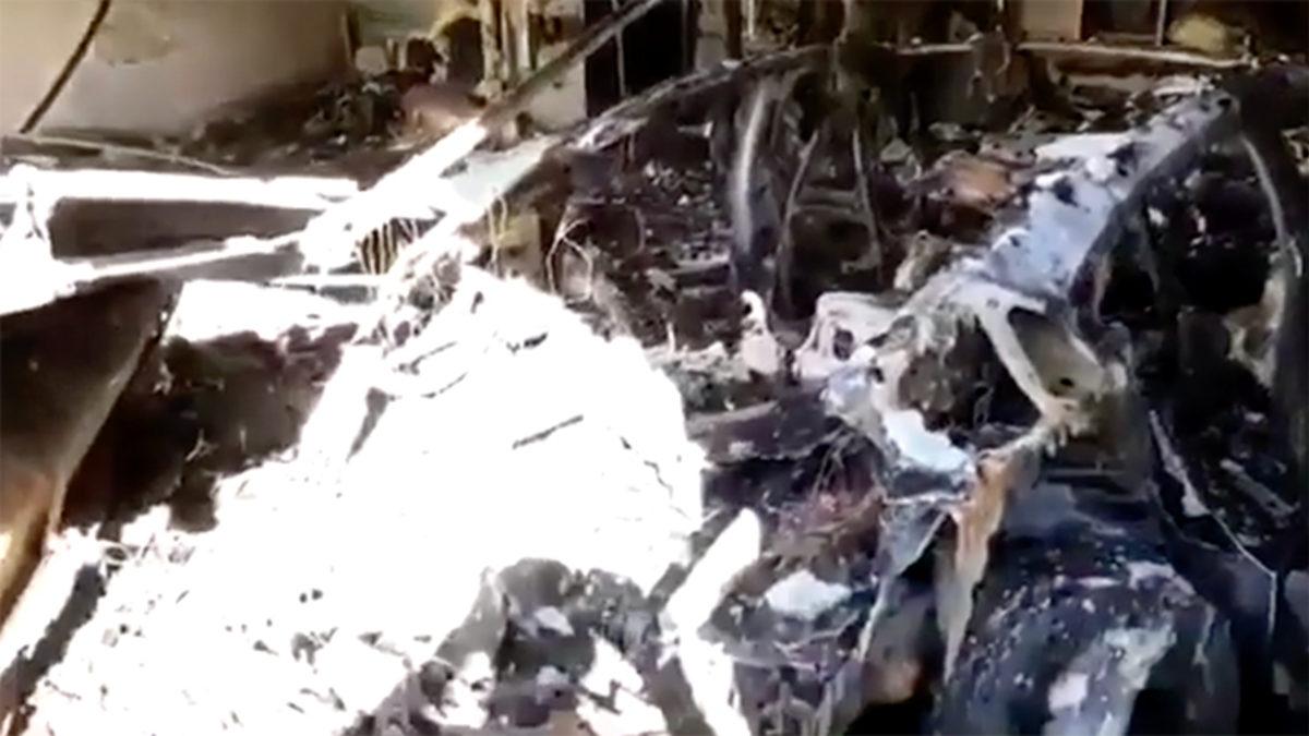 Alev Alev Yanan Porsche Taycan’ın Yangın Sonrası Görüntüleri (Video)