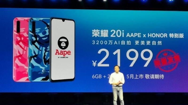 Honor 20i AAPE x Special Edition, Çin’de Satışa Sunuldu