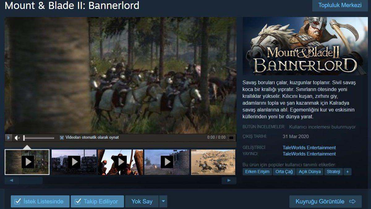 Mount & Blade II: Bannerlord Çıkış Tarihi Açıklandı