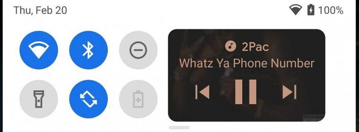 Android 11, Müzik Çaları Hızlı Ayarlar Menüsüne Taşıyacak