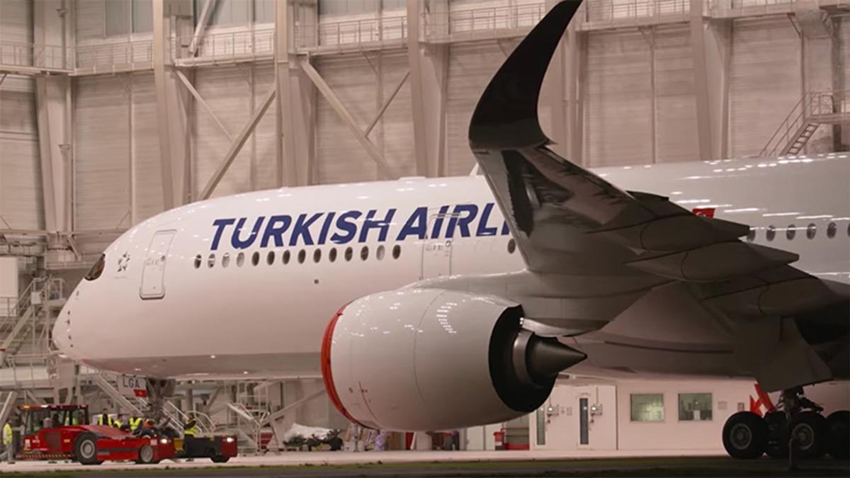 THY, Yeni Uçağı Airbus A350’nin Görüntülerini Paylaştı