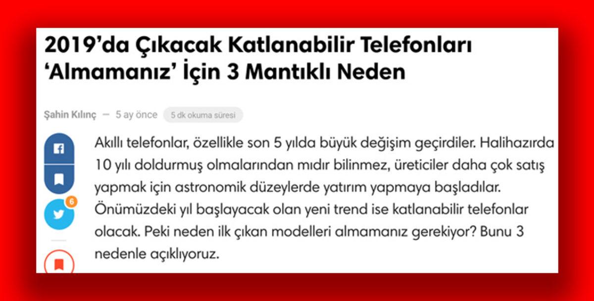 2018’de Yazdığımız ’Katlanabilir Telefon’ Haberi, Bizi Haklı Çıkardı
