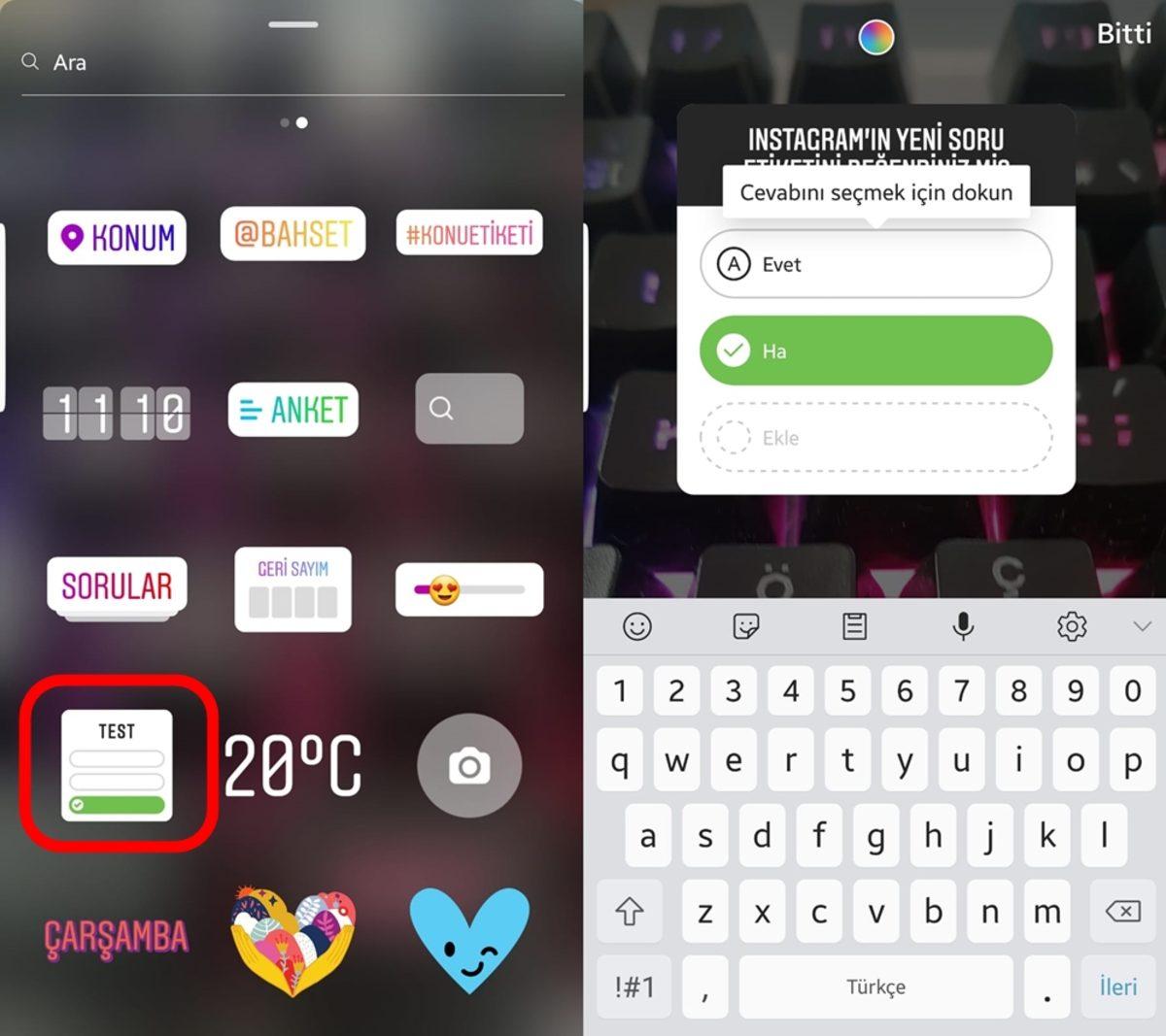 Instagram’da Soru Bombardımanı Başlıyor: Hikayeler’e Test Özelliği Geldi
