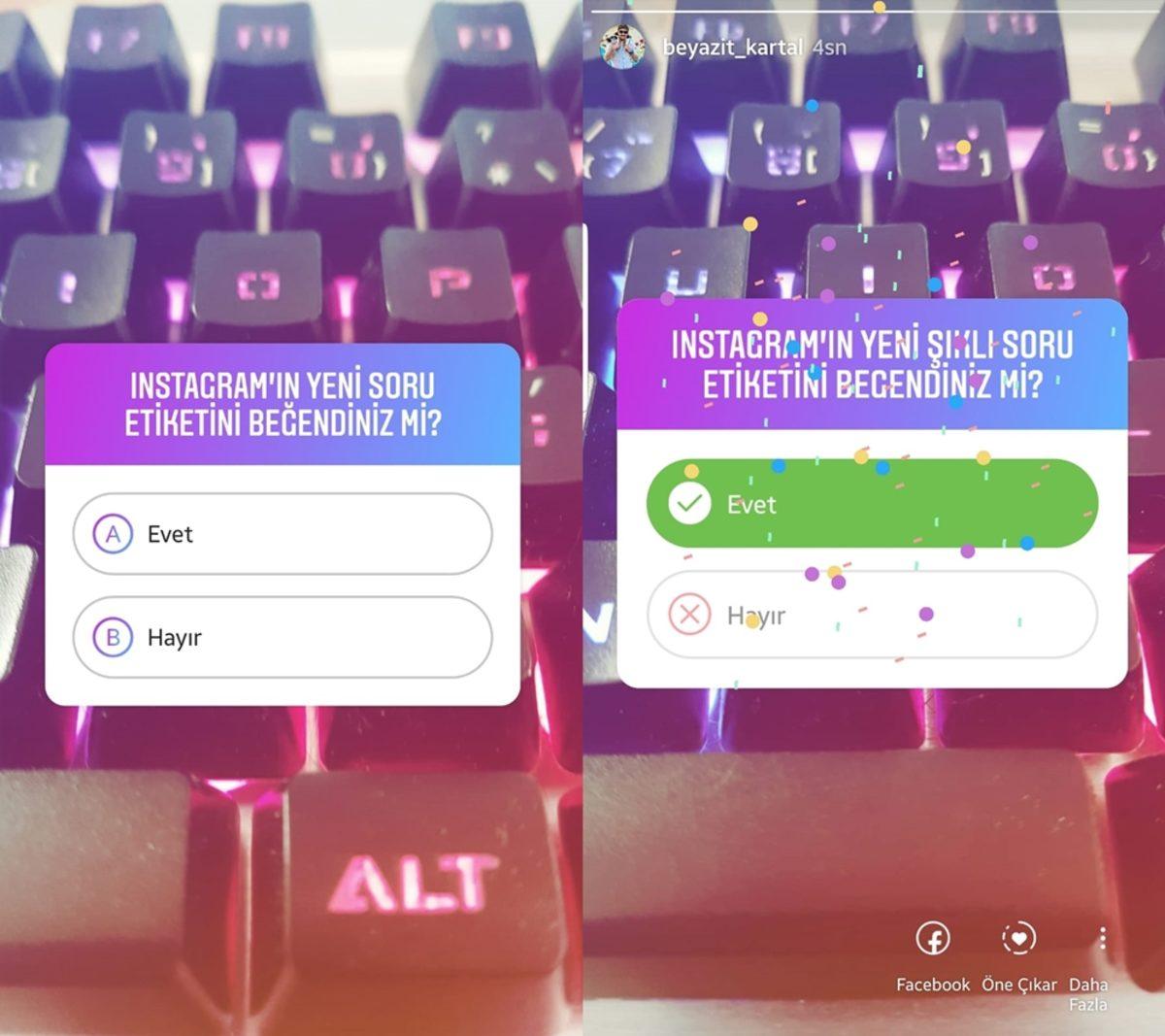 Instagram’da Soru Bombardımanı Başlıyor: Hikayeler’e Test Özelliği Geldi