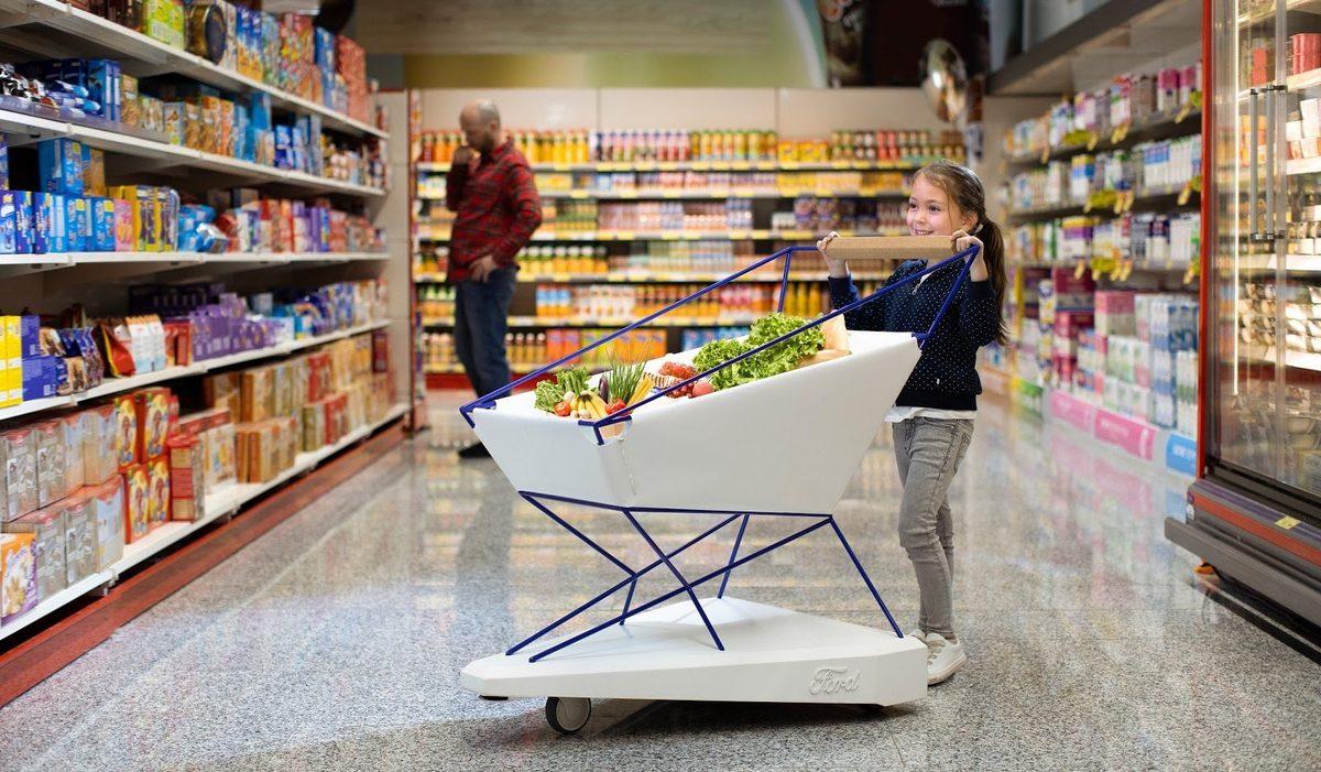 Ford’un Yeni Fütüristik İcadı: Otonom Frenli Alışveriş Arabası (Video)