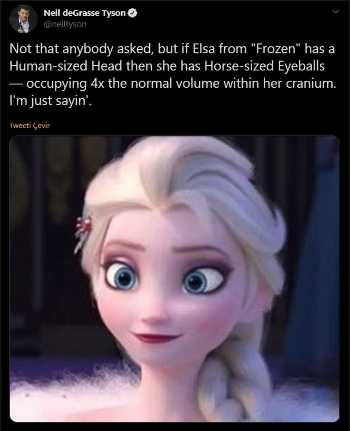 Ünlü Astrofizikçi Neil deGrasse Tyson, Karlar Ülkesini Eleştirdi