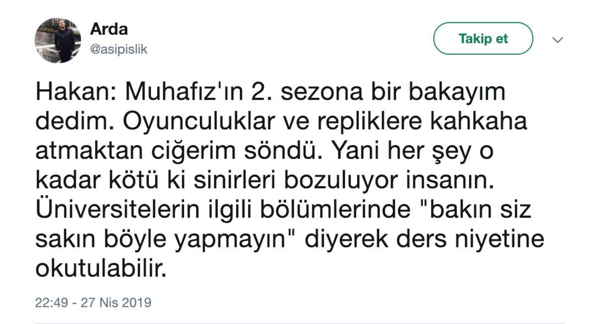Hakan: Muhafız’ın Pek Beğenilmeyen 2. Sezonu İçin Sosyal Medyada Yapılan Yorumlar