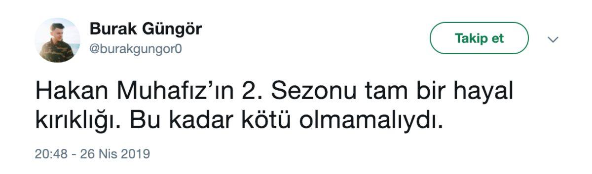 Hakan: Muhafız’ın Pek Beğenilmeyen 2. Sezonu İçin Sosyal Medyada Yapılan Yorumlar