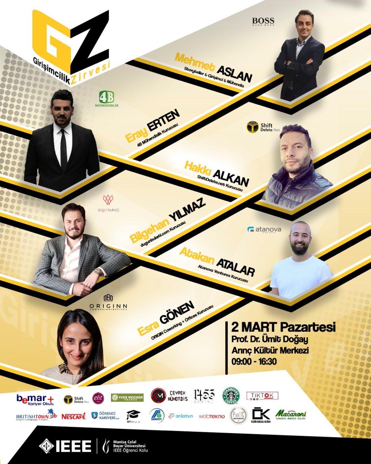 Girişimcilik Zirvesi 2020, 2 Mart’ta Celal Bayar Üniversitesi’nde