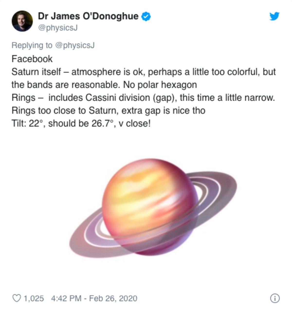 NASA’da Çalışmış Bilim İnsanı, Satürn Emojilerine Not Verdi