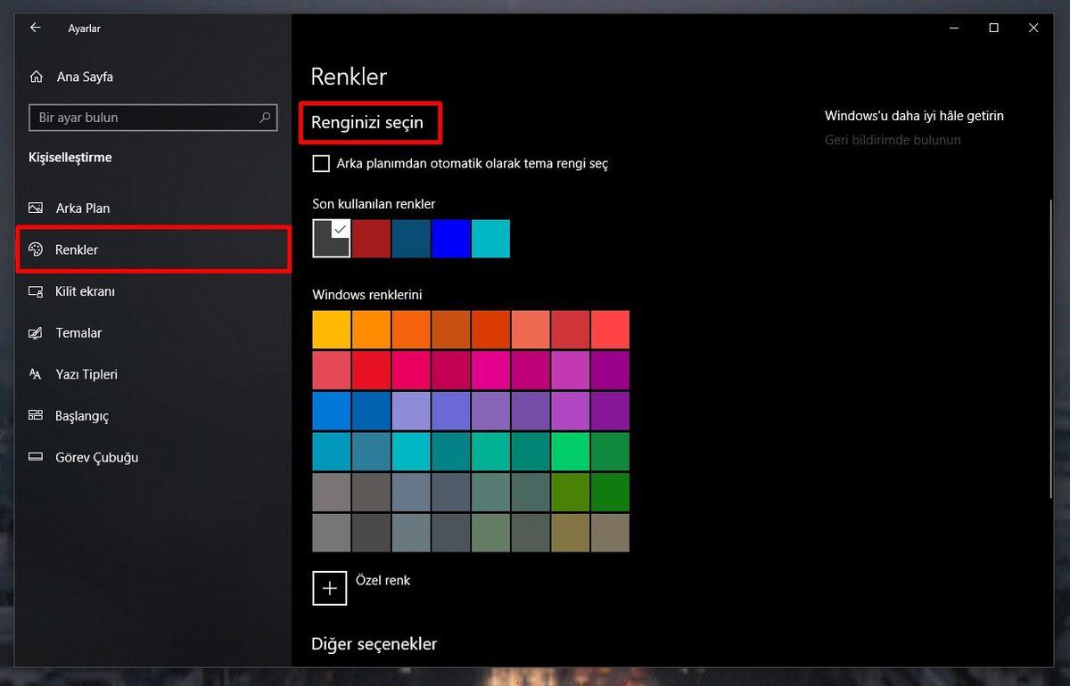 Windows 10’daki Karanlık Mod Nasıl Aktif Edilir?
