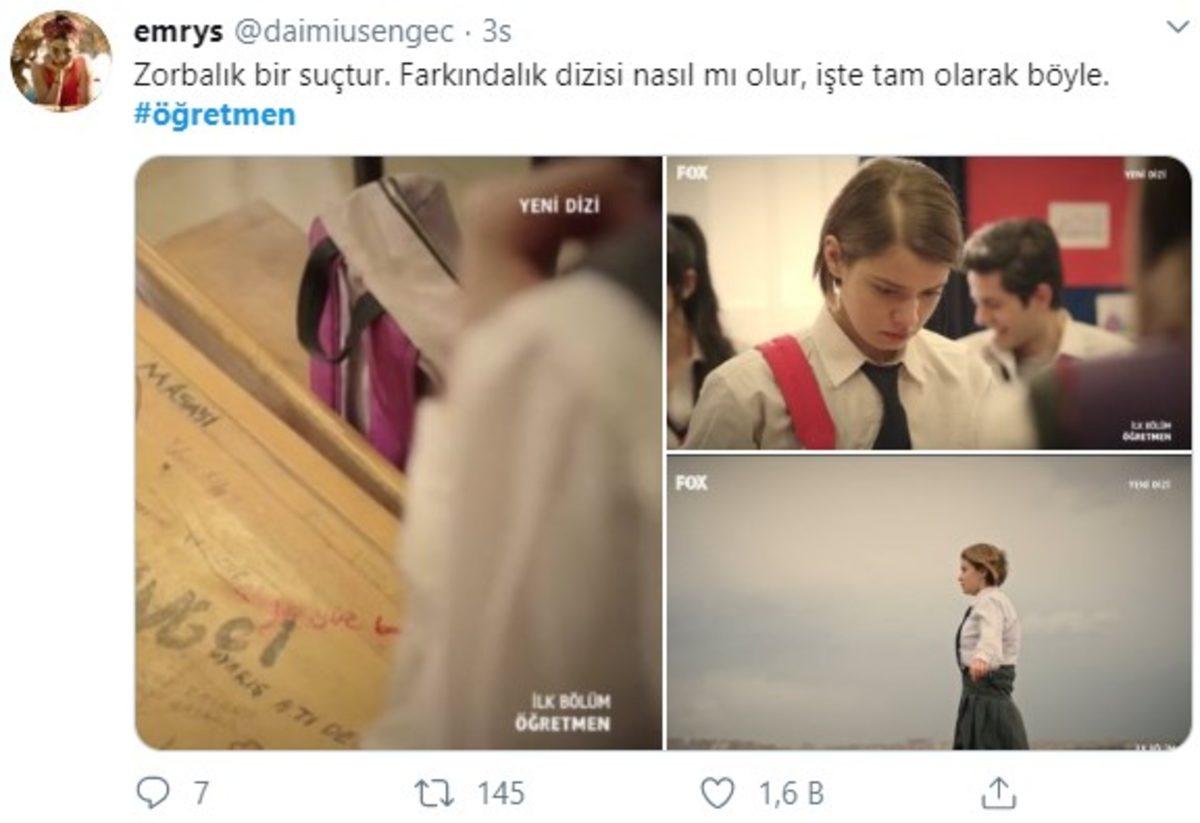 İlk Bölümüyle Büyük Beğeni Toplayan Öğretmen Dizisine Sosyal Medyadan Gelen İlk Tepkiler