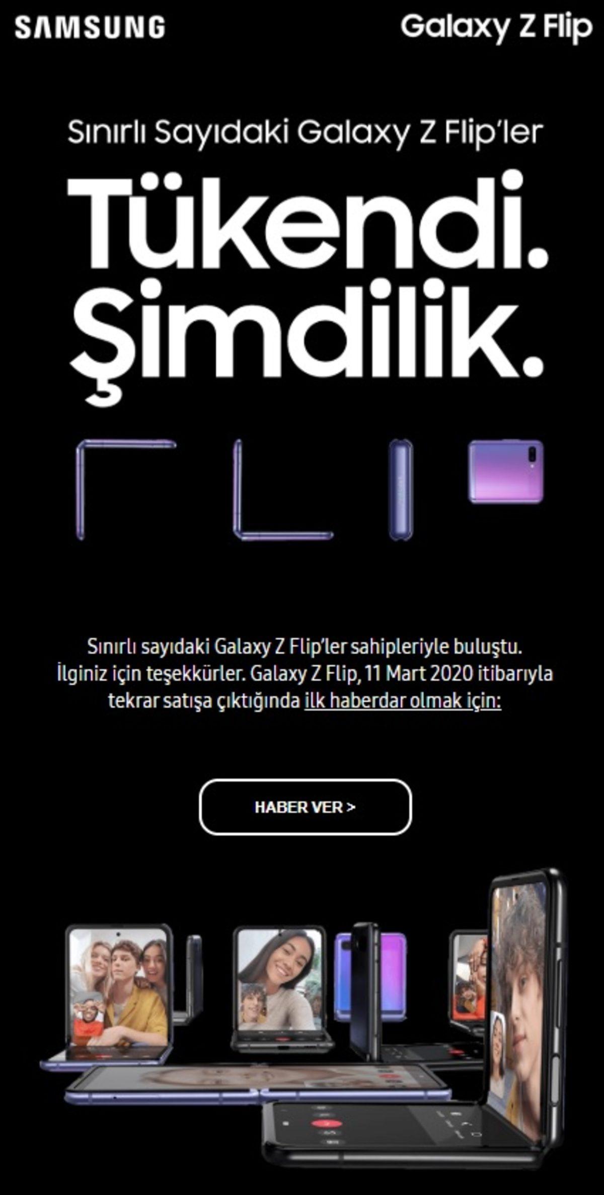 Samsung Galaxy Z Flip, Türkiye’de Satışa Çıkar Çıkmaz Tükendi