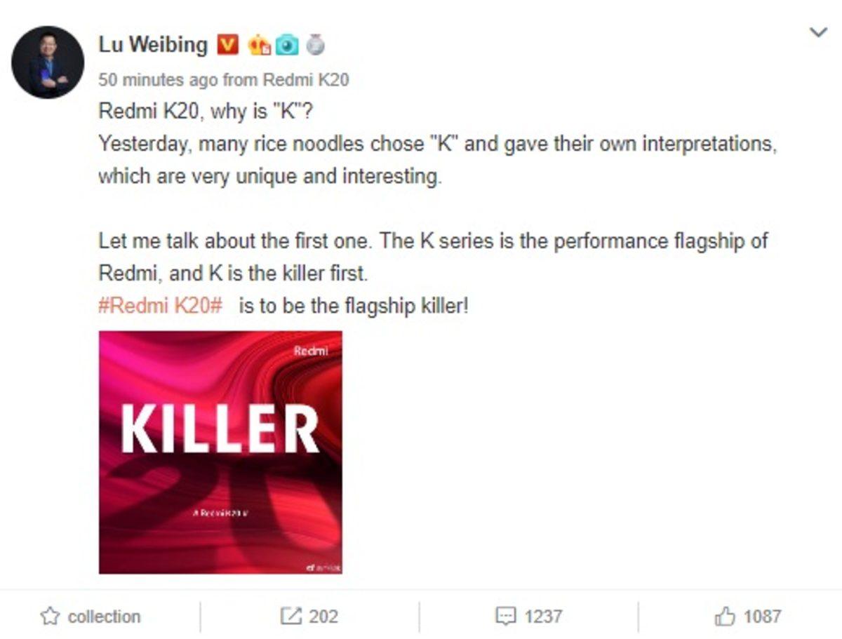 Redmi’den Resmi Açıklama: Yeni Amiral Gemisi ’Katili’ Telefonumuzun Adı K20