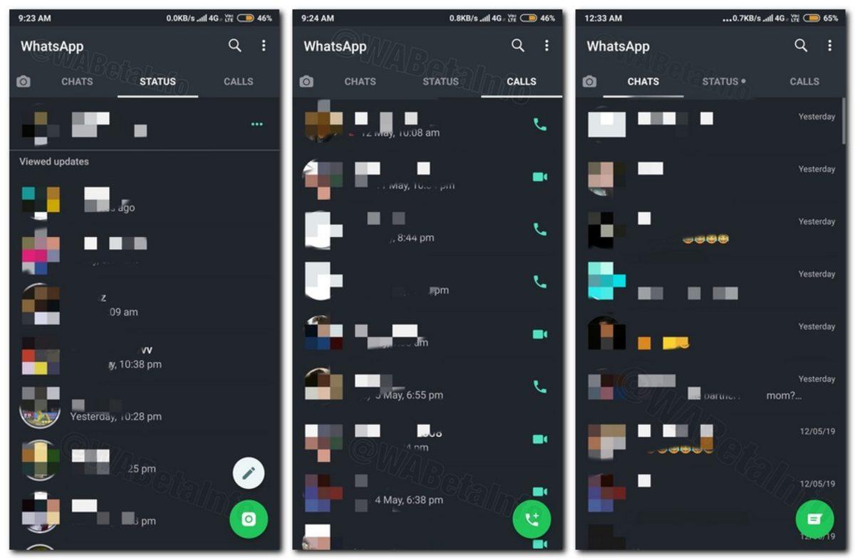 WhatsApp’a Karanlık Mod Özelliği Geliyor: İşte Örnek Ekran Görüntüleri
