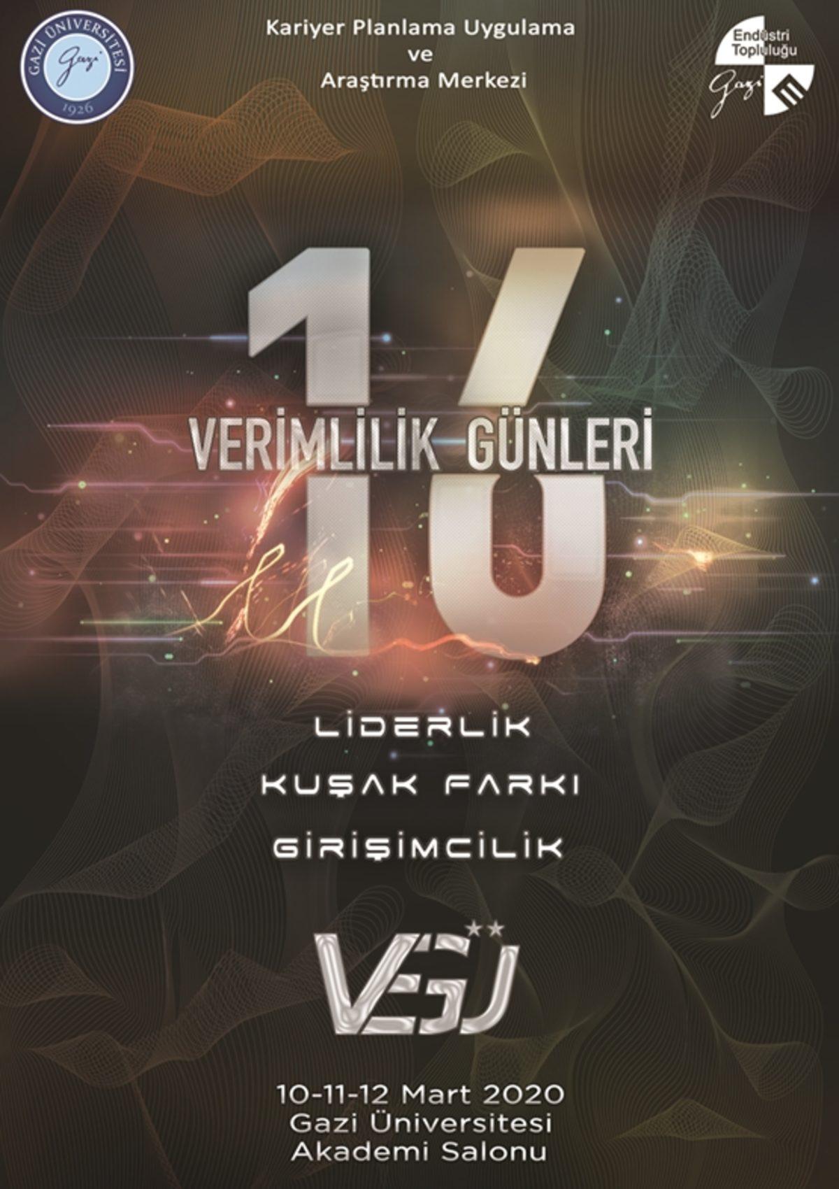 16. Verimlilik Günleri, 10-12 Mart’ta Gazi Üniversitesi’nde