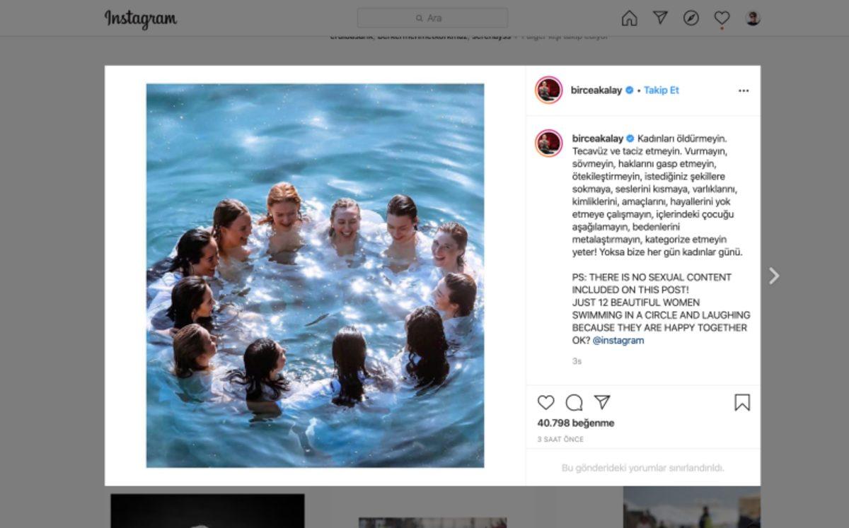 Instagram, Oyuncu Birce Akalay’ın Fotoğrafını Çıplaklık Gerekçesiyle Kaldırdı