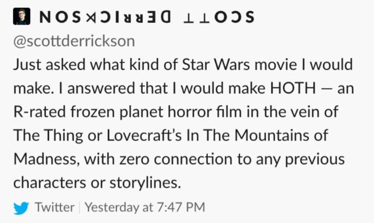 Doctor Strange’in Yönetmeni Scott Derrickson, Star Wars Korku Filmi Yapmak İstiyor