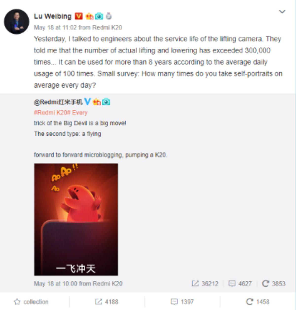 Redmi K20’nin Kızaklı Kamerası Onaylandı