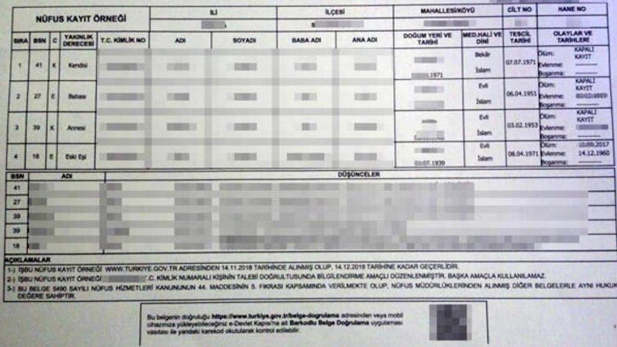 Vukuatlı Nüfus Kayıt Örneği E-Devlet’ten Nasıl Alınır?