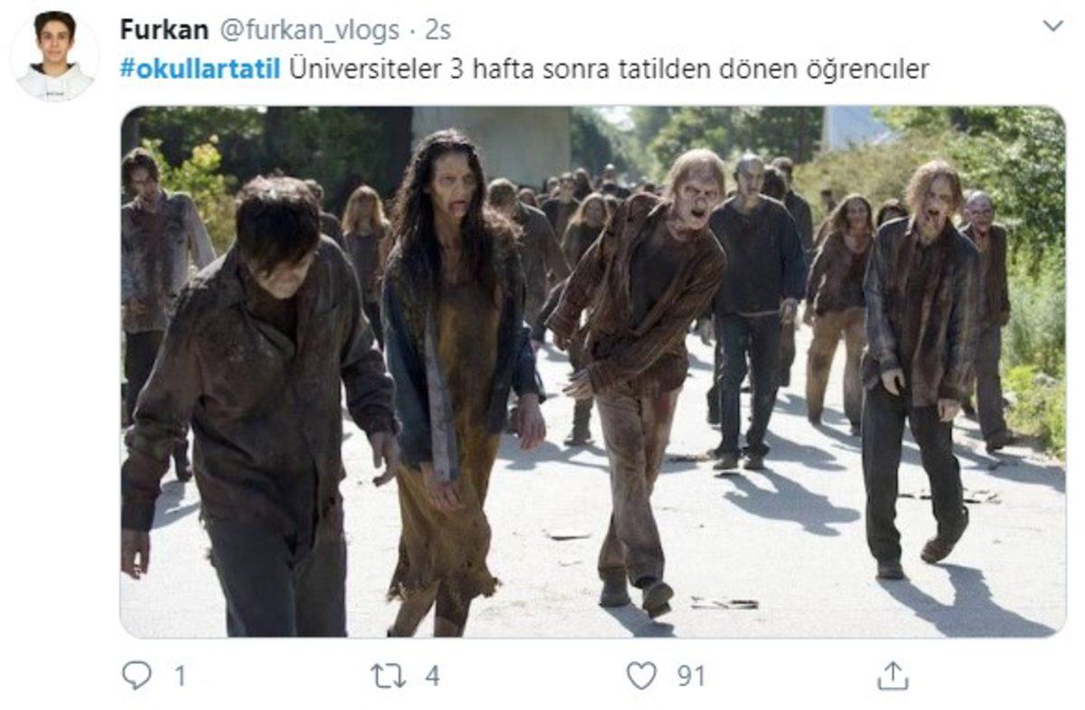 Okulların Tatil Edilmesinin Ardından Twitter’da Yapılan Paylaşımlar