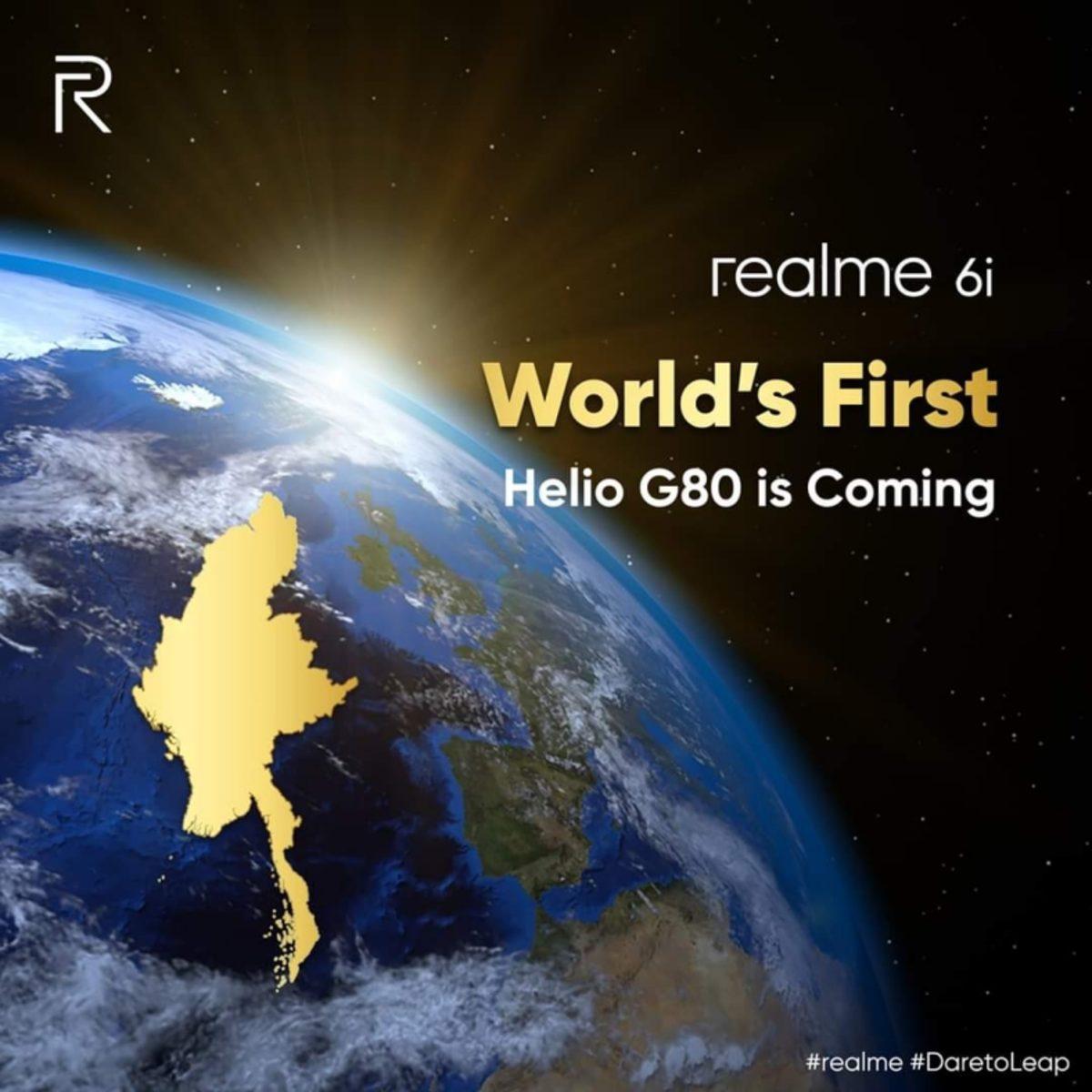 Realme’nin Dünyanın İlk MediaTek Helio G80’li Telefonunu Tanıtacağını Gösteren Poster