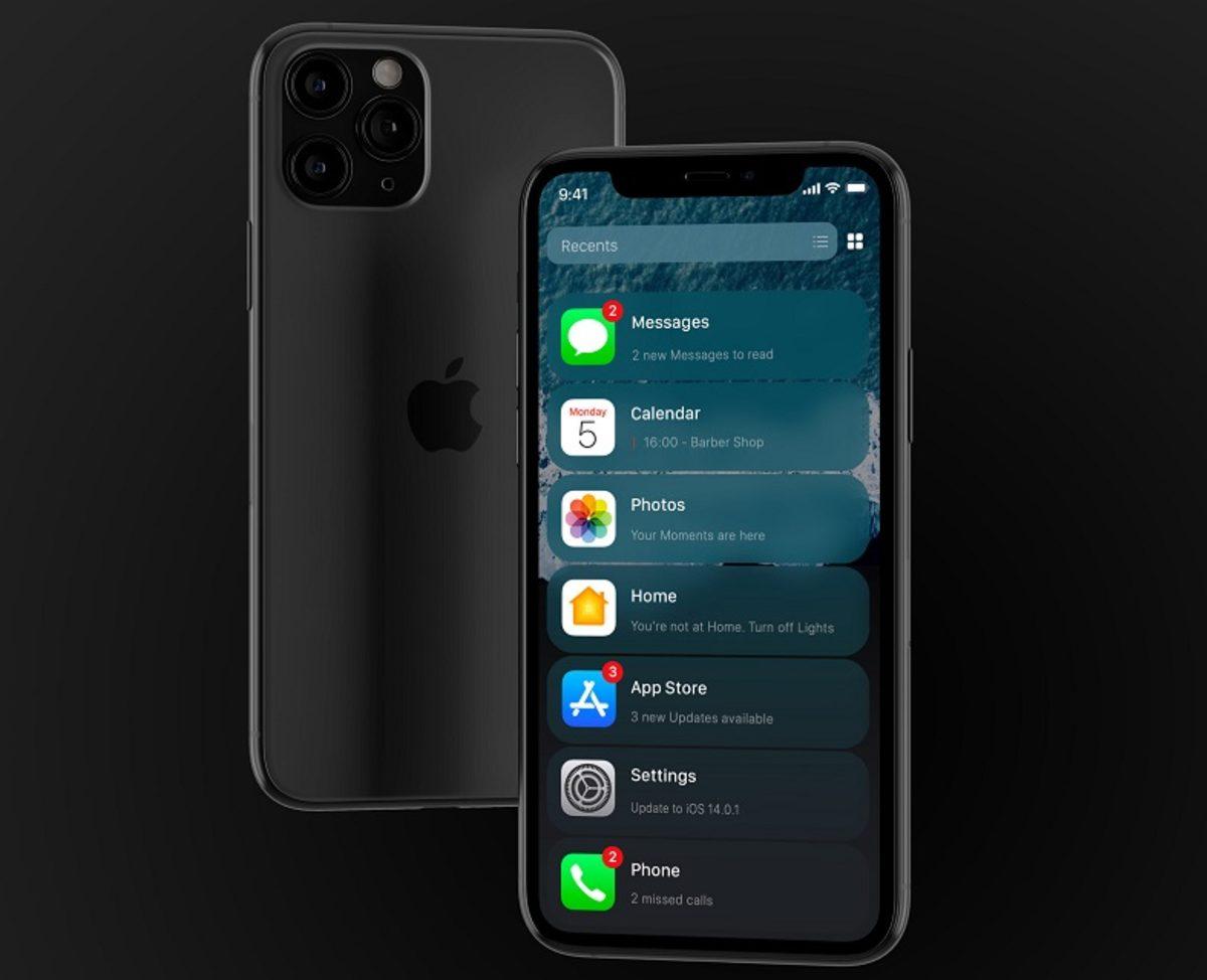 Ana Ekrana Liste Görünümü Getiren iOS 14 Konsept Tasarımı