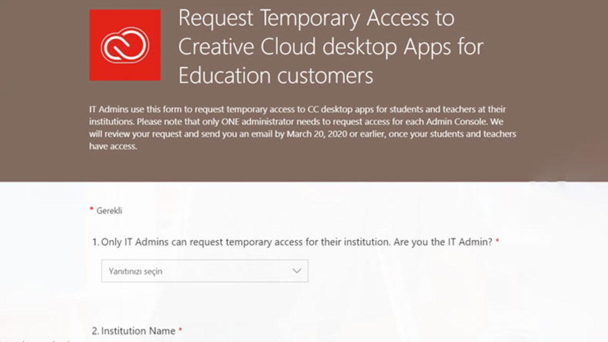 Adobe, Öğrenciler İçin Creative Cloud Uygulamalarına Evden Ücretsiz Erişim Sundu