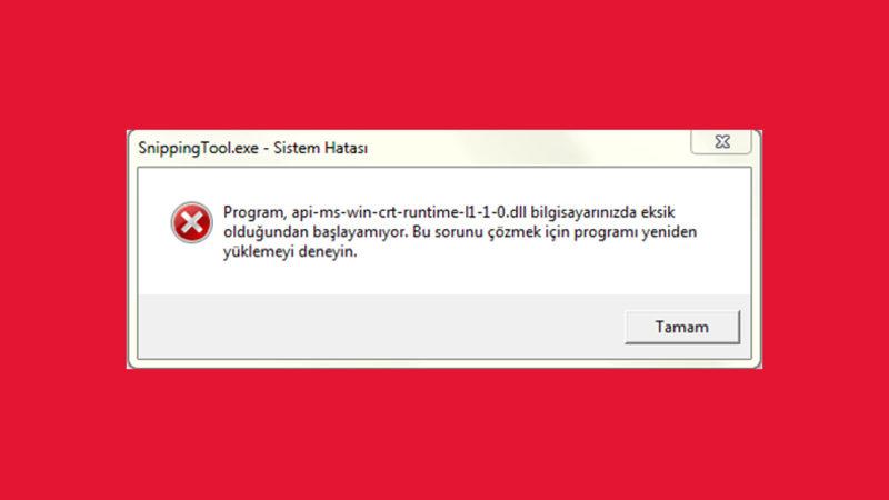 api-ms-win-crt-runtime-l1-1-0.dll Hatasının Çözümü Nedir?