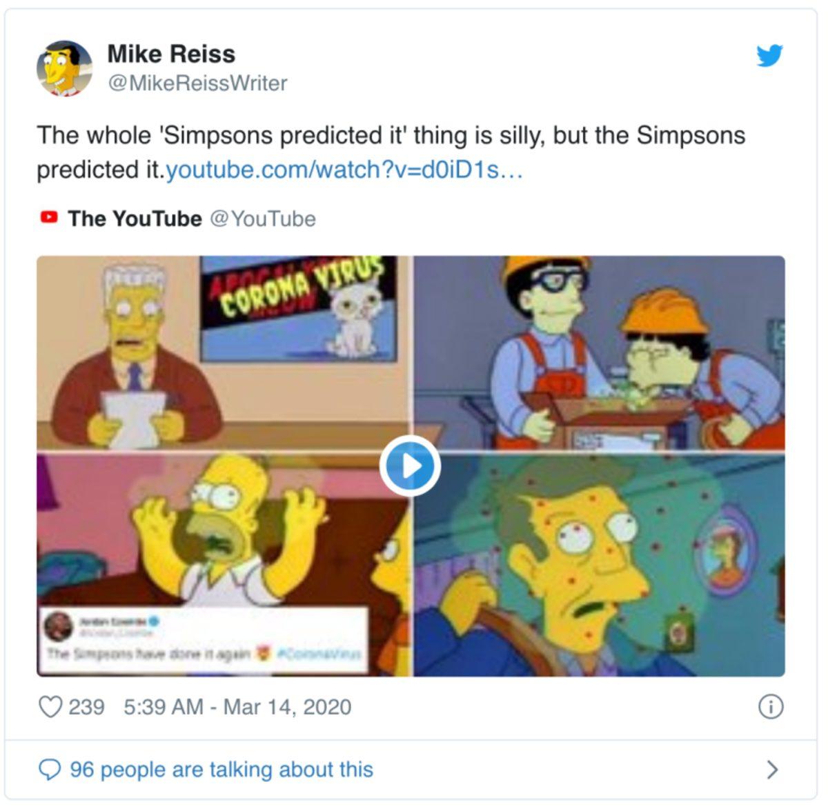 The Simpsons’ın Yıllar Evvel Corona Virüsü Salgınını Öngördüğü İddia Edildi