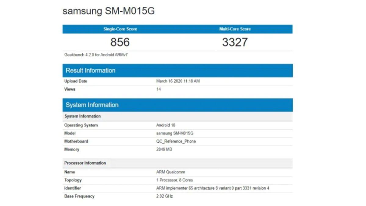 Samsung’un Giriş Seviye Yeni Galaxy M Modeli Geekbench’te Ortaya Çıktı