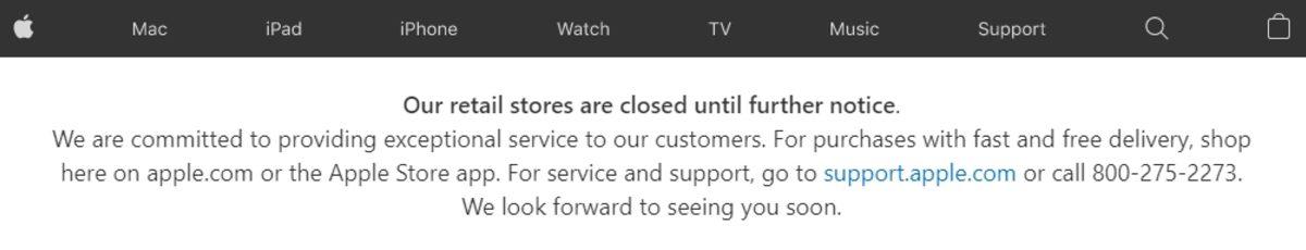 Bütün Dünyadaki Apple Store’lar Virüs Salgını Nedeniyle Geçici Olarak Kapatıldı