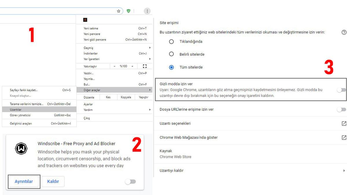 Chrome Eklentileri Gizli Sekme Açıkken Nasıl Kullanılır?