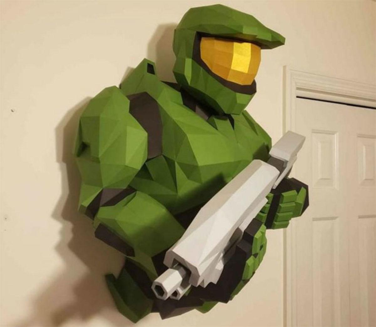 Bir Reddit Kullanıcısı, 231 Parça Kağıttan Master Chief Figürü Yaptı
