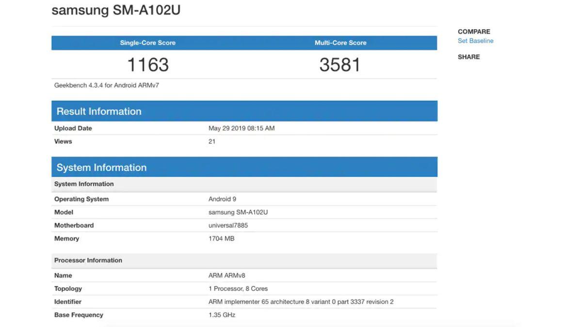 Samsung’un En Giriş Seviye Telefonu Olacak Galaxy A10e Geekbench’te Görüldü