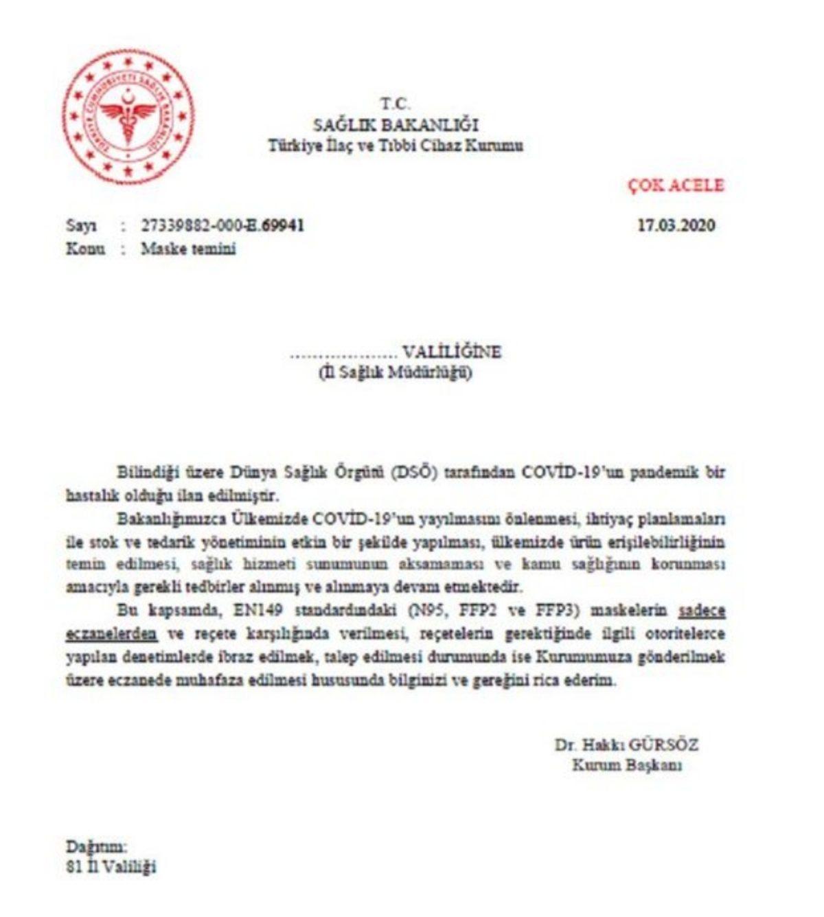 Sağlık Bakanlığı’ndan Çok Önemli Maske Açıklaması