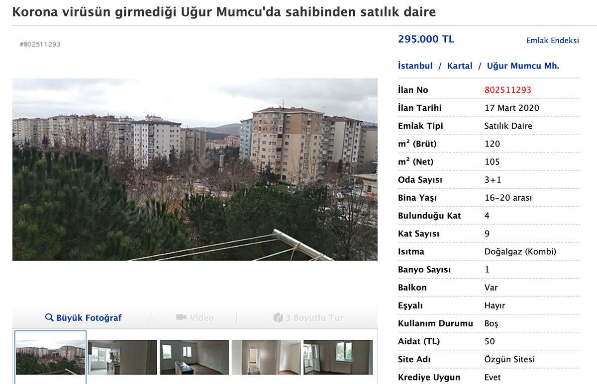 Sahibinden.com’da Kolonya Hediyeli, Kendini Temizleyen Satılık Ev İlanları Patlak Verdi