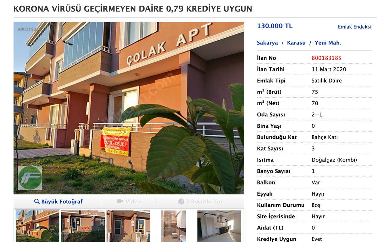 Sahibinden.com’da Kolonya Hediyeli, Kendini Temizleyen Satılık Ev İlanları Patlak Verdi