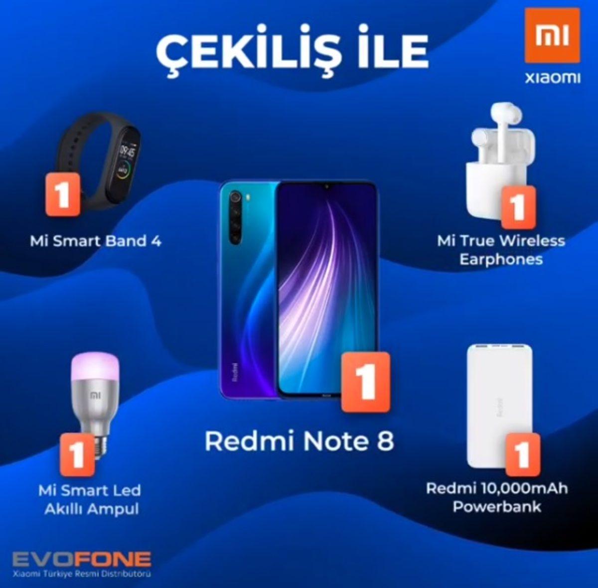 Oturduğunuz Yerden Redmi Note 8 ve Xiaomi Ürünleri Kazanabileceğiniz Çekiliş