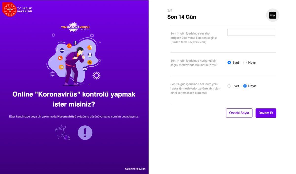 Sağlık Bakanlığı, Online Koronavirüs Testi Yayınladı (Siz de Yapabilirsiniz)