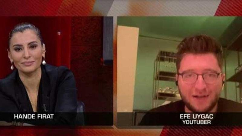 CNN Türk’e Bağlanan YouTuber Efe Uygaç’tan Gençlere Koronavirüs Uyarısı