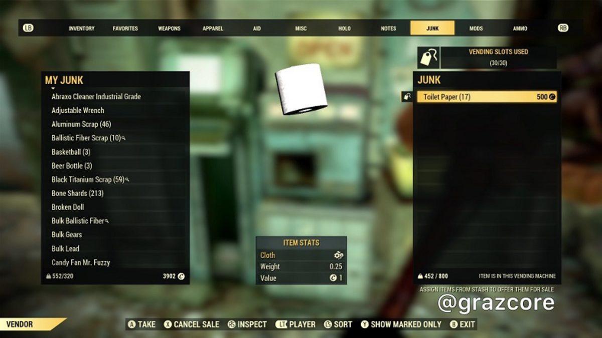 Koronavirüs, Fallout 76’da Tuvalet Kağıdı Fiyatlarını Artırdı