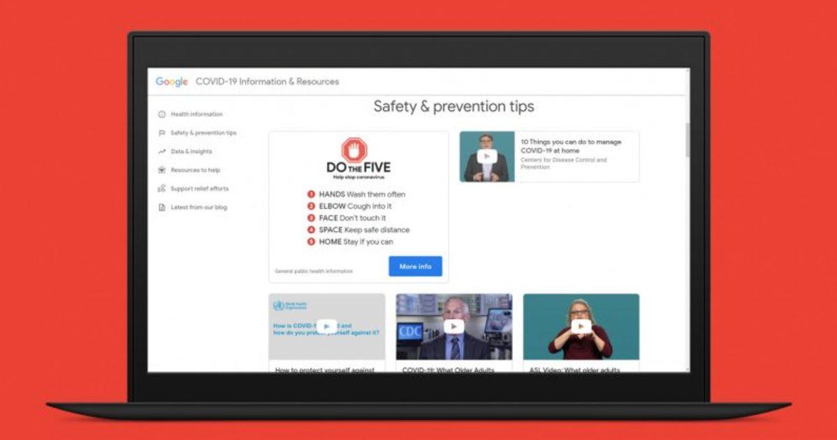 Google, Koronavirüs İçin Hazırladığı Sitesini Yayınladı