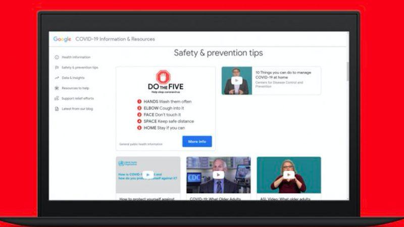 Google, Koronavirüs İçin Hazırladığı Sitesini Yayınladı