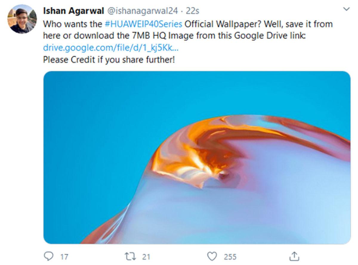 Huawei P40 Serisinin Resmi Duvar Kağıdı Ortaya Çıktı (Siz de İndirebilirsiniz)