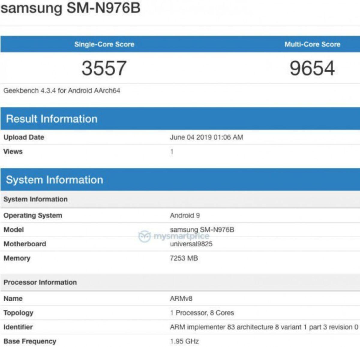 Samsung Galaxy Note 10 5G, Geekbench’te Ortaya Çıktı